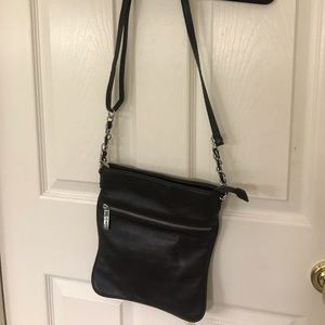 Danier leather cross body brown bag